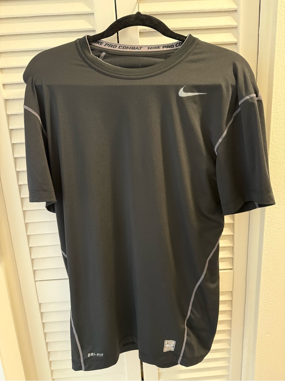 Nike Pro Combat Men’s Black Dri-FIT Short Sleeve Training Shirt